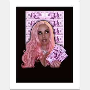 Ivetastic pink hair pink money Posters and Art